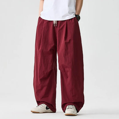 Pantaloni Jogger Uomo a Gamba Larga con Coulisse – Vestibilità Comoda