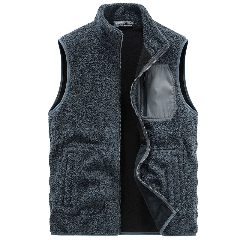 Gilet Uomo Autunnale con Texture e Tasca Utility – Design a Strati Versatile