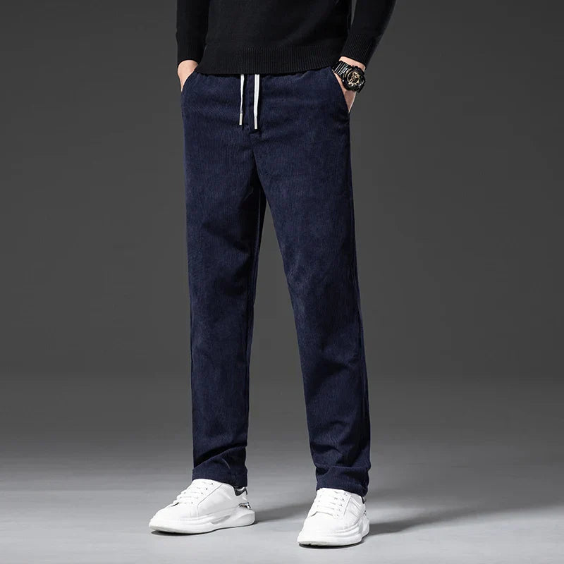 Pantaloni Uomo Velluto Style a Gamba Dritta con Vita Regolabile – Vestibilità Comoda