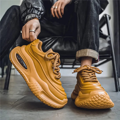 Sneakers Uomo Mesh Retrò con Suola Spessa – Stile Urbano Quotidiano