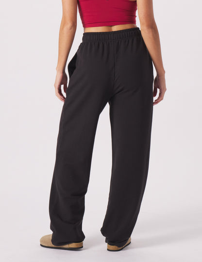 Pantaloni Sportivi da Donna a Gamba Dritta, Vestibilità Ampia con Finitura Spazzolata