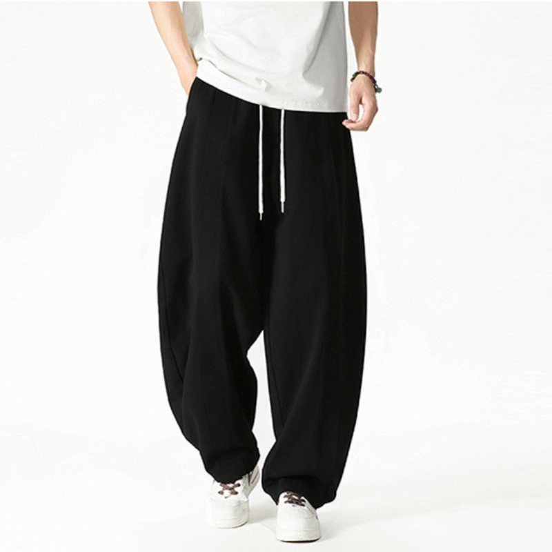 Pantaloni Jogging Uomo a Gamba Larga con Coulisse – Vestibilità Comoda
