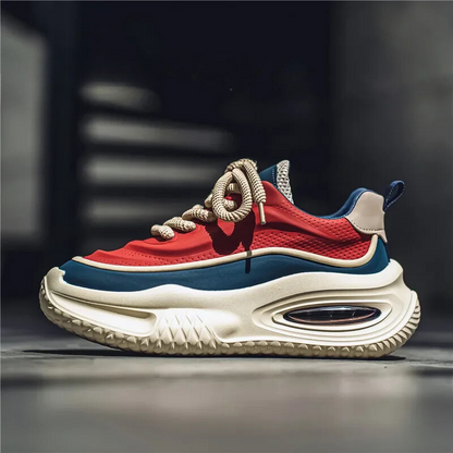 Sneakers Uomo Mesh Retrò con Suola Spessa – Stile Urbano Quotidiano