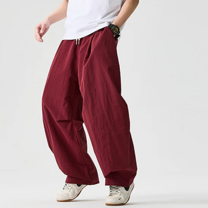 Pantaloni Jogger Uomo a Gamba Larga con Coulisse – Vestibilità Comoda