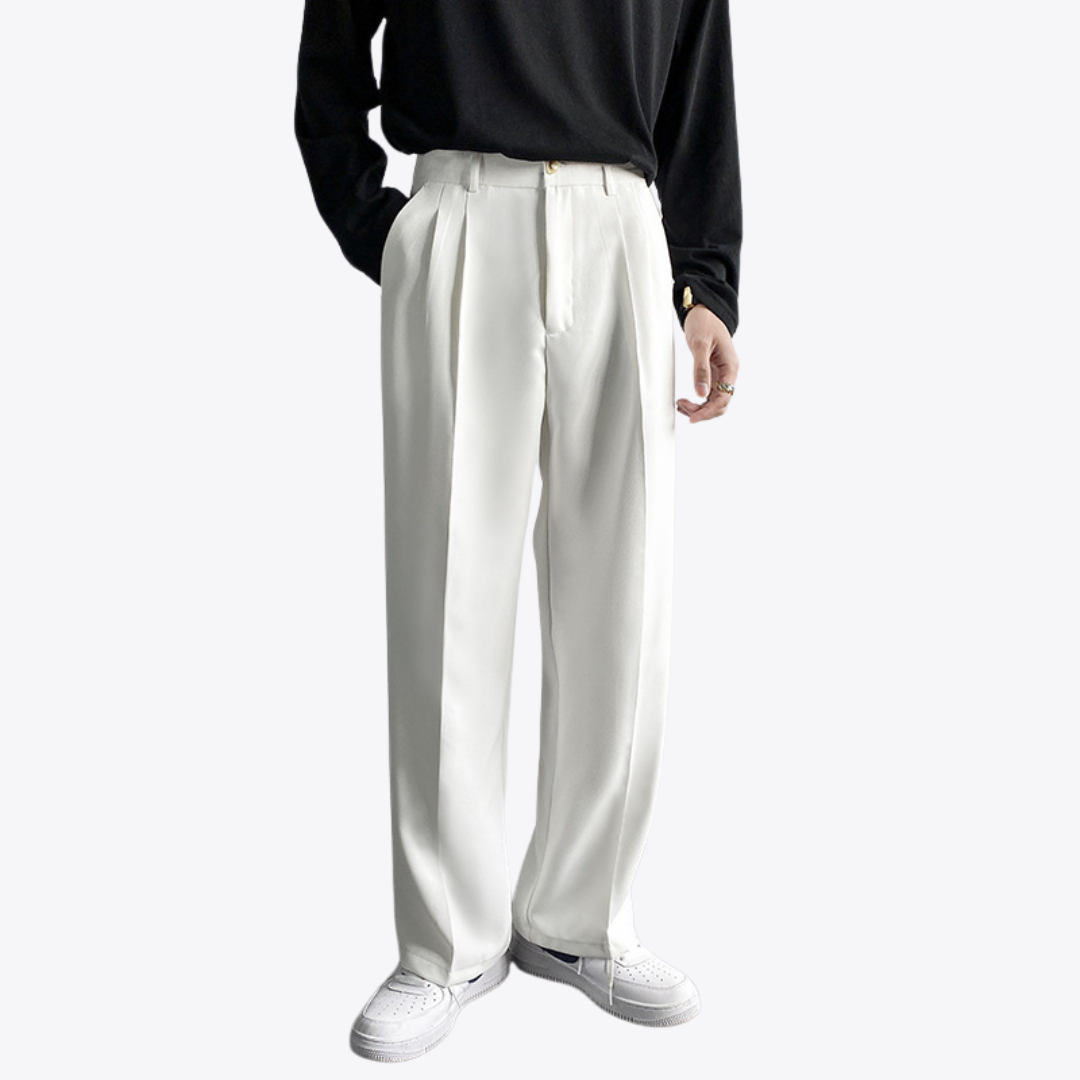 Men's Tailored Pants with Clean Cut and Sharp Lines
