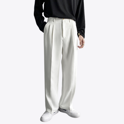 Men's Tailored Pants with Clean Cut and Sharp Lines