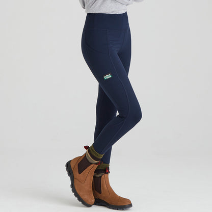 Leggings til kvinder med medium vægt, snøre i taljen og sidelommer