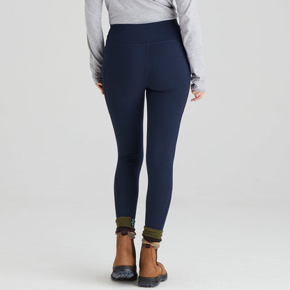 Leggings til kvinder med medium vægt, snøre i taljen og sidelommer