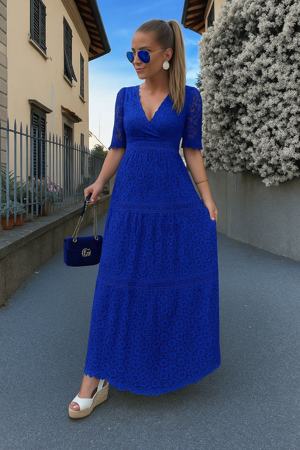 Women's Dress in Italian Lace Lightweight Breathable Summer