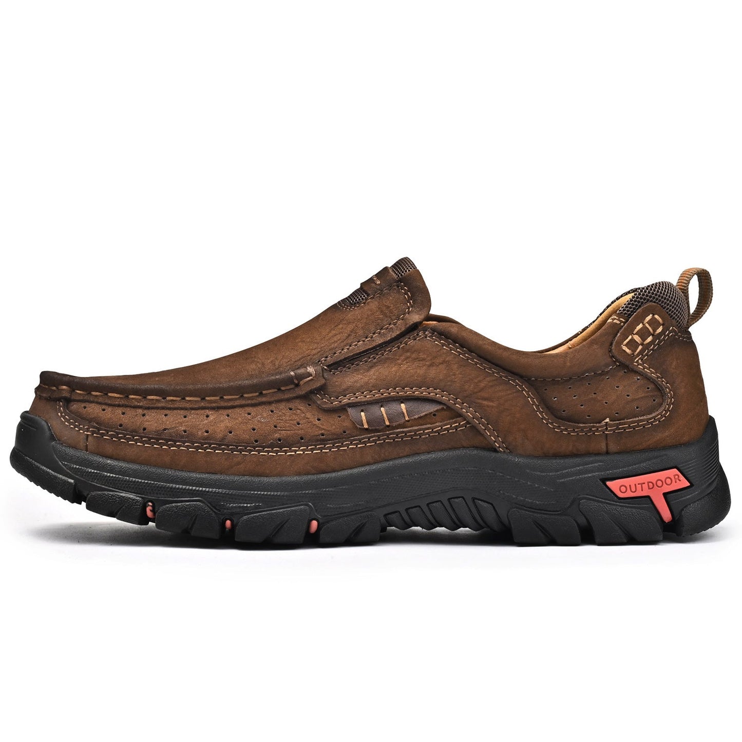 Scarpe Uomo Slip-On Effetto Pelle con Suola Antiscivolo e Soletta Ammortizzata