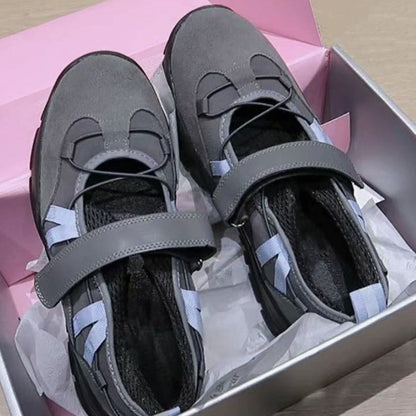 Scarpe Mary Jane Donna con Chiusura a Strappo, Suola Spessa e Punta Tonda – Scarpe Casual