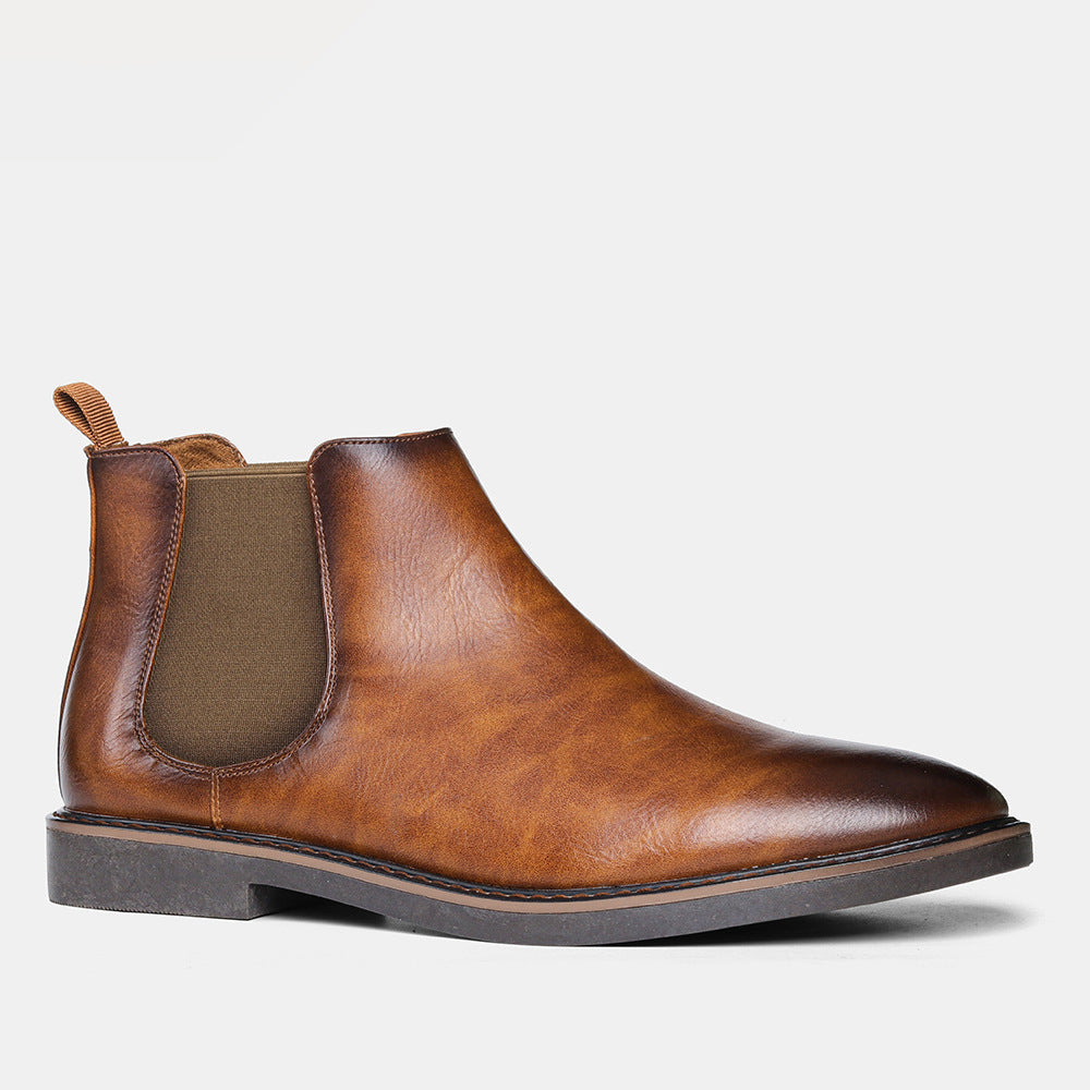 Stivaletti Chelsea da Uomo in Ecopelle con Punta Tonda e Design Slip-On – Suola in Gomma