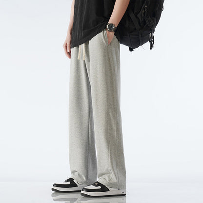 Men's Summer Ankle-Length Pants with Drawstring – Loose Fit