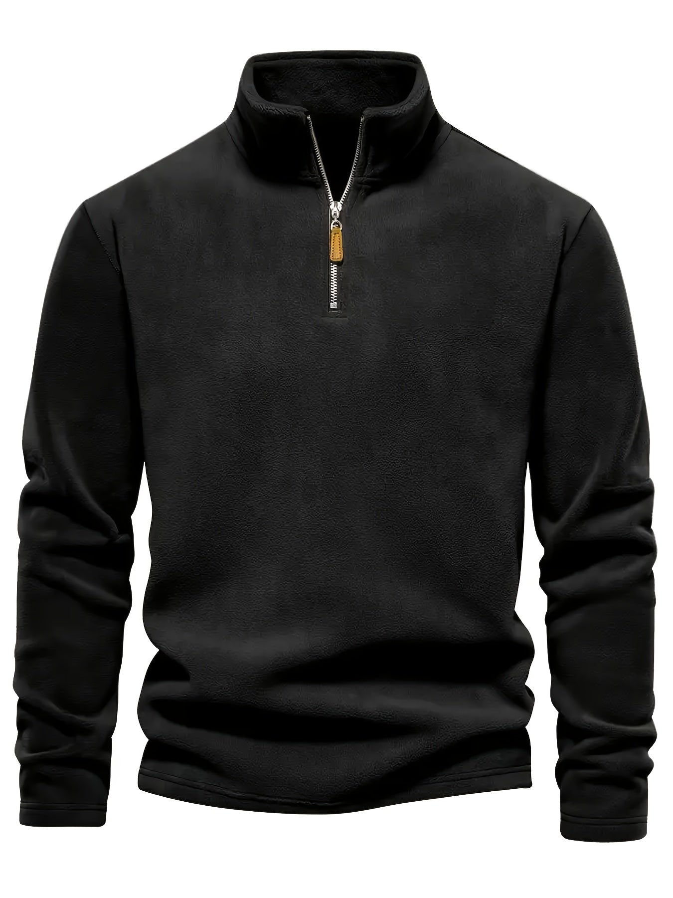 Maglia Uomo con Mezza Zip, Collo Alto e Maniche Lunghe – Comfort Quotidiano Versatile