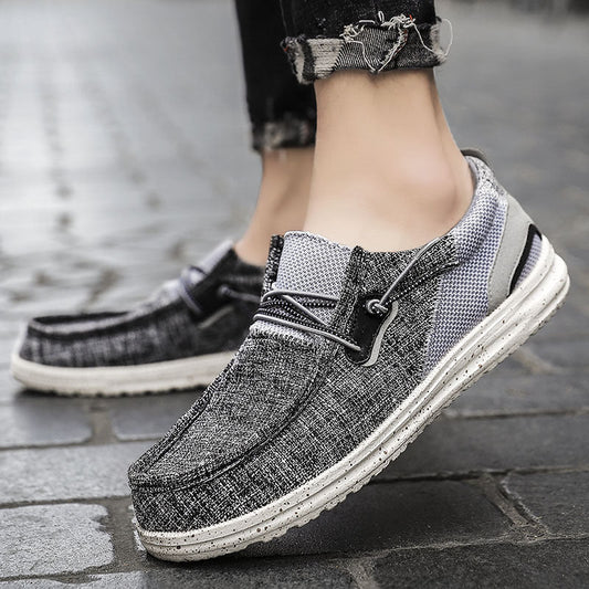 Men's canvas loafers with lightweight soles - casual style