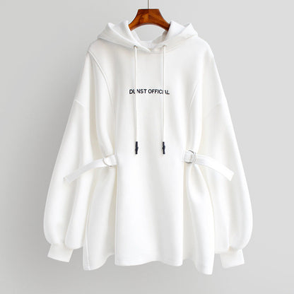 Women's Hoodie Pullover with Embroidery and Loose Fit