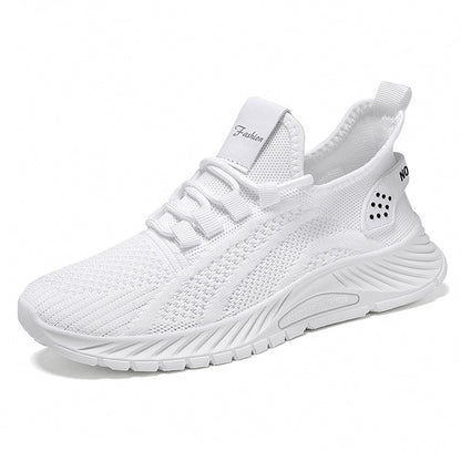 Løbesneakers til kvinder med snørebånd – åndbart mesh og PVC-sål