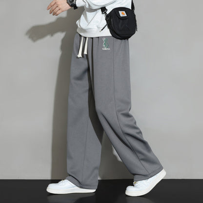 Pantaloni da Tuta Uomo a Gamba Dritta con Vestibilità Ampia – Stile Casual Sportivo