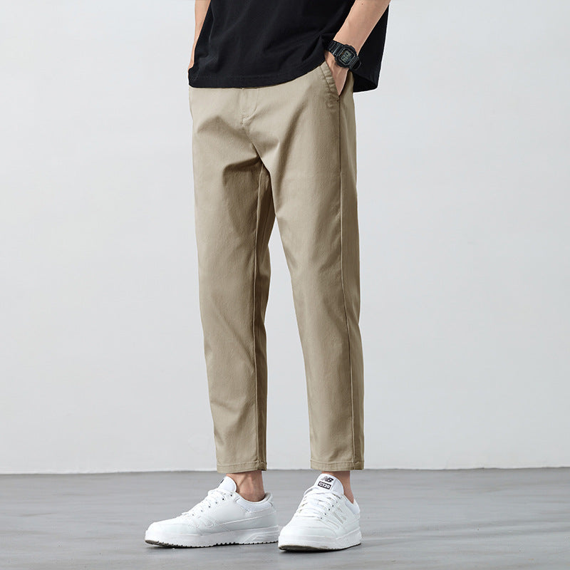Pantaloni Uomo Estivi Cropped a Gamba Dritta – Leggeri e Micro Elasticizzati