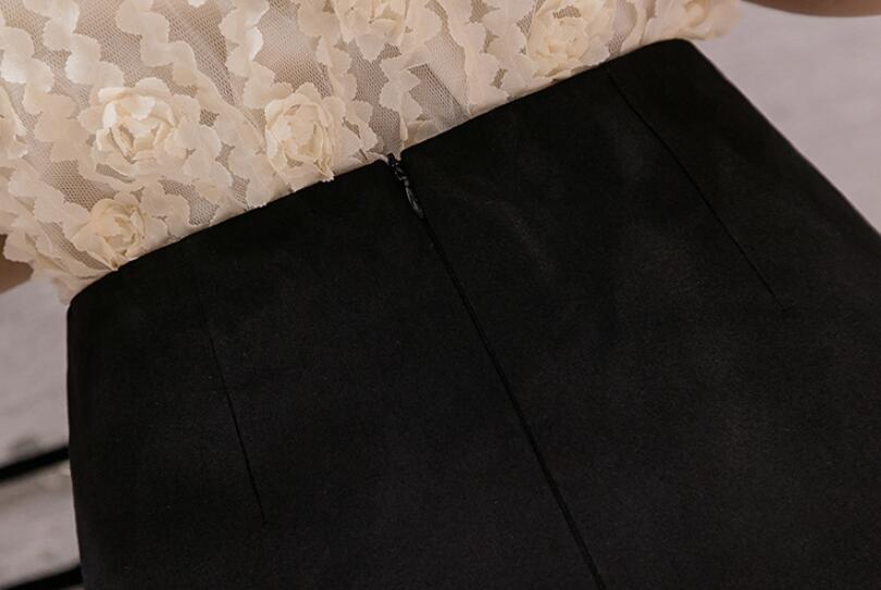 Women's Spring Skirt with Seam Slit and Fitted Design on the Hips