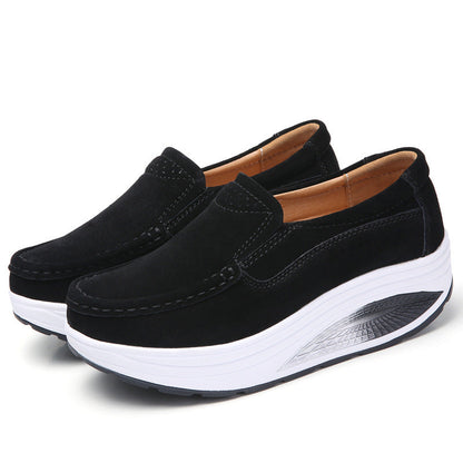 Women's Wedge Platform Shoes with Slip-On Design – Casual Shoes