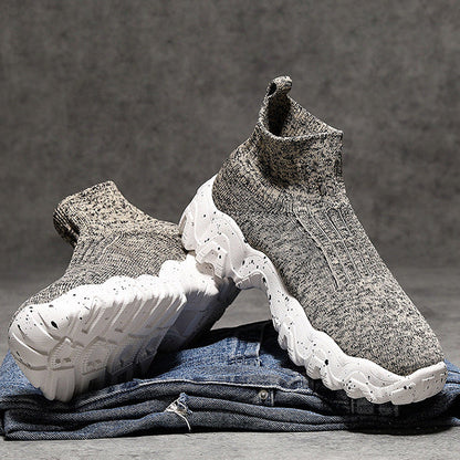 Zapatos de hombre sin cordones hasta media pantorrilla con suela elevada