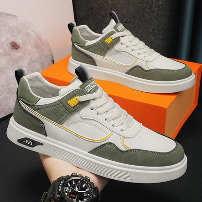Sneakers Uomo in Tela Traspirante a Profilo Basso con Lacci – Stile Casual Quotidiano