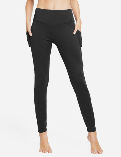 Termo leggings til kvinder med lommer og høj talje