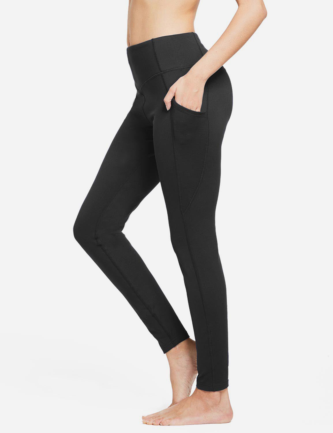 Termo leggings til kvinder med lommer og høj talje