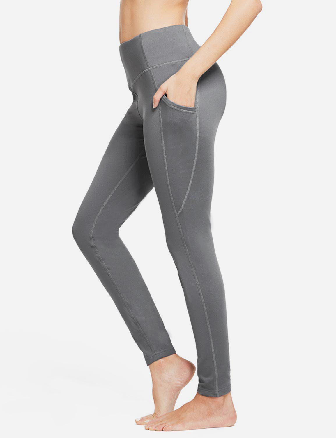 Termo leggings til kvinder med lommer og høj talje