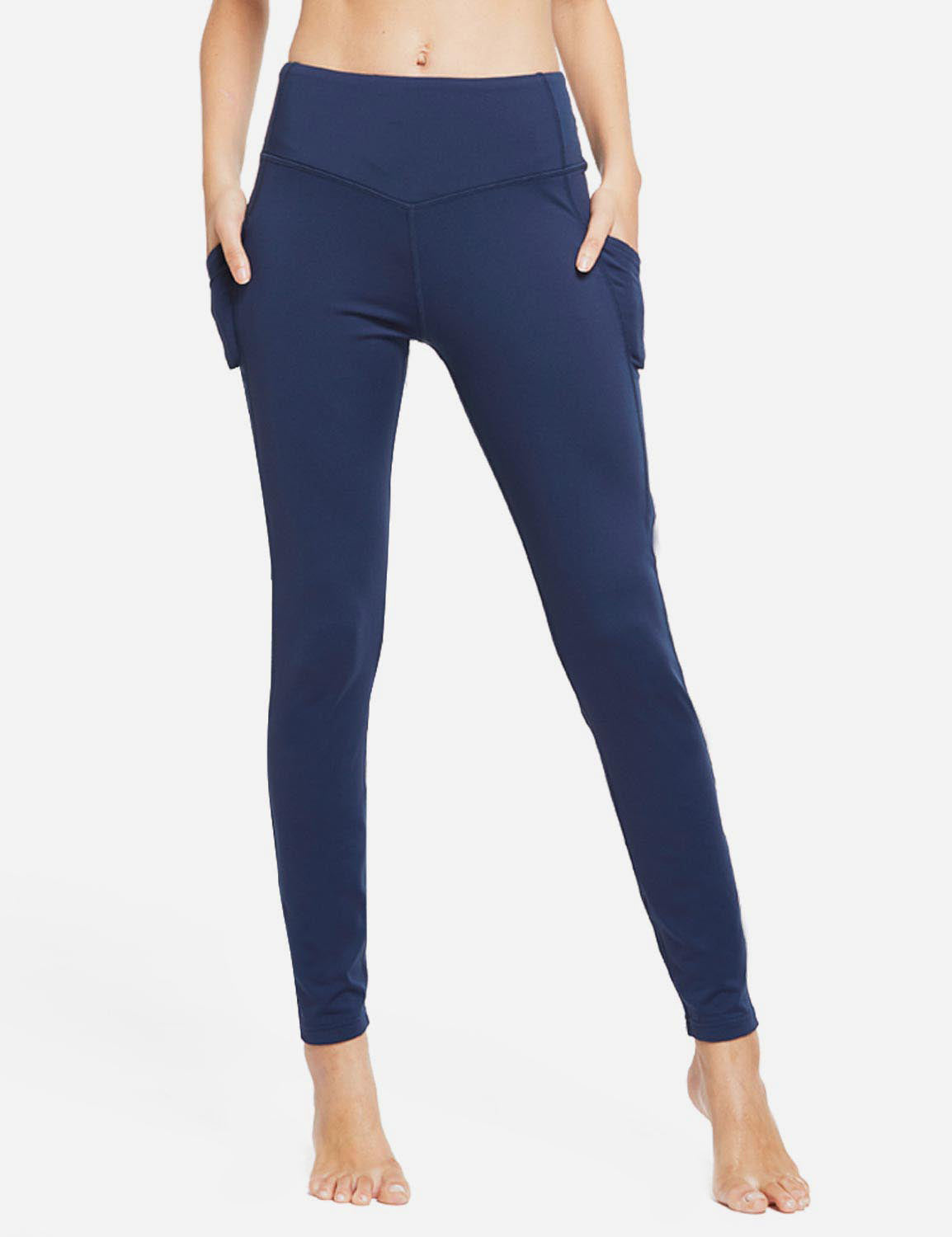 Termo leggings til kvinder med lommer og høj talje