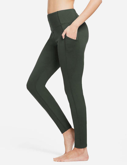 Termo leggings til kvinder med lommer og høj talje