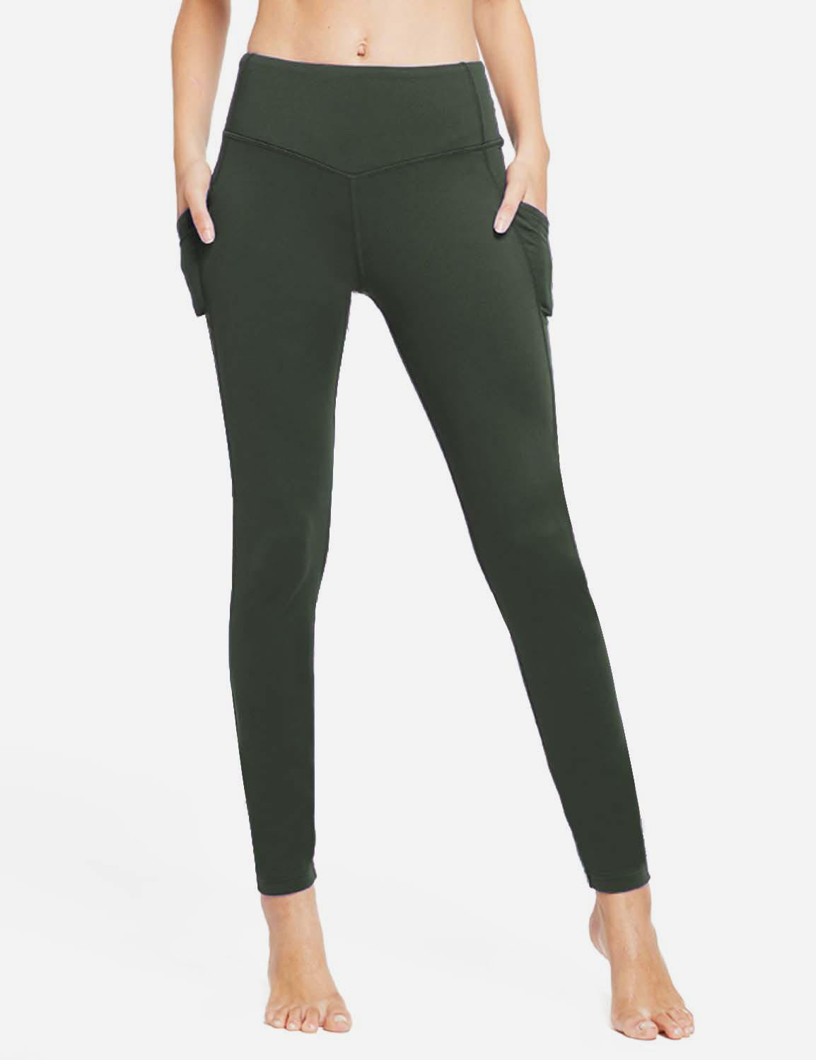 Termo leggings til kvinder med lommer og høj talje