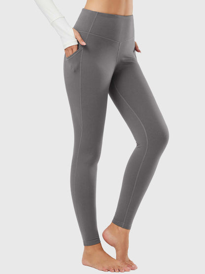 Termo leggings til kvinder med lommer og høj talje