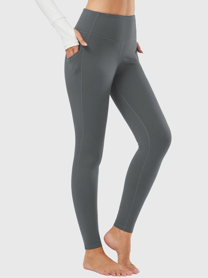 Termo leggings til kvinder med lommer og høj talje