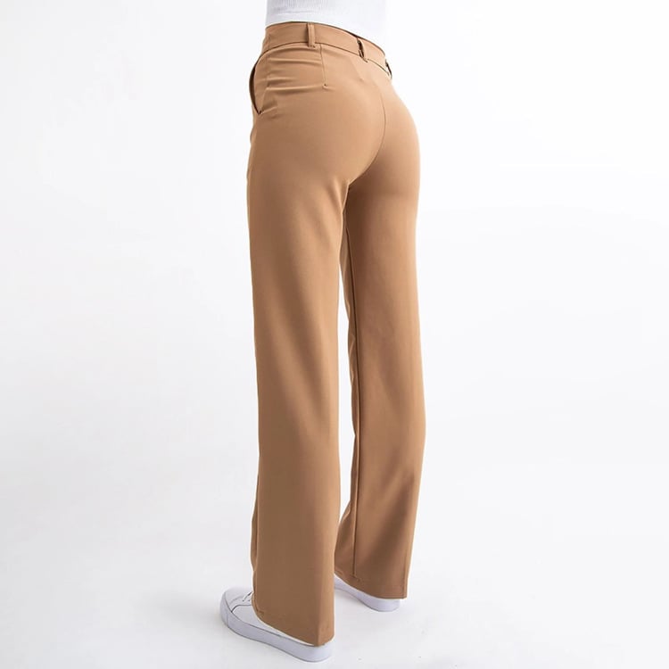 Pantaloni Donna a Vita Alta Gamba Dritta per Ufficio – Stile Classico