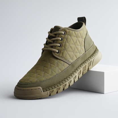 Scarpe Uomo Trapuntate con Suola e Interno in Misto Cotone – Stile Comfort Quotidiano – Cotone Blend