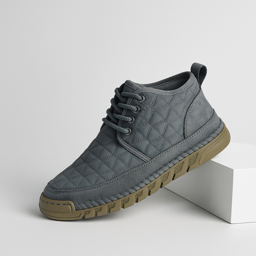 Scarpe Uomo Trapuntate con Suola e Interno in Misto Cotone – Stile Comfort Quotidiano – Cotone Blend