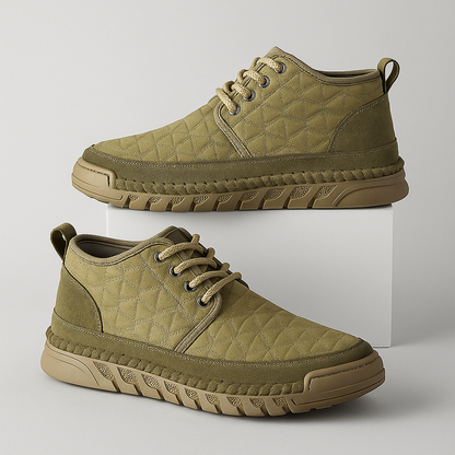 Scarpe Uomo Trapuntate con Suola e Interno in Misto Cotone – Stile Comfort Quotidiano – Cotone Blend