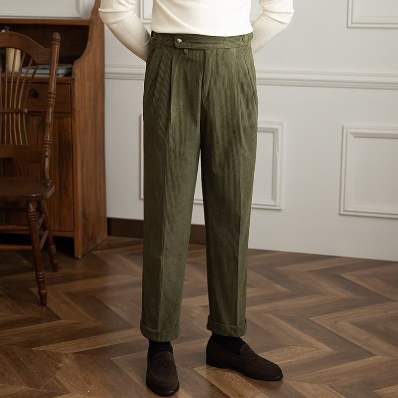 Pantaloni Invernali Uomo Foderati in Pile Vita Media Vestibilità Ampia – Comfort Termico