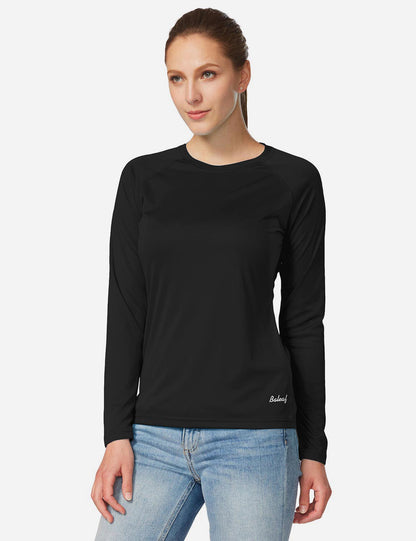 Maglia Donna Protezione Solare Girocollo Maniche Lunghe Raglan