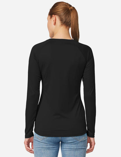 Maglia Donna Protezione Solare Girocollo Maniche Lunghe Raglan