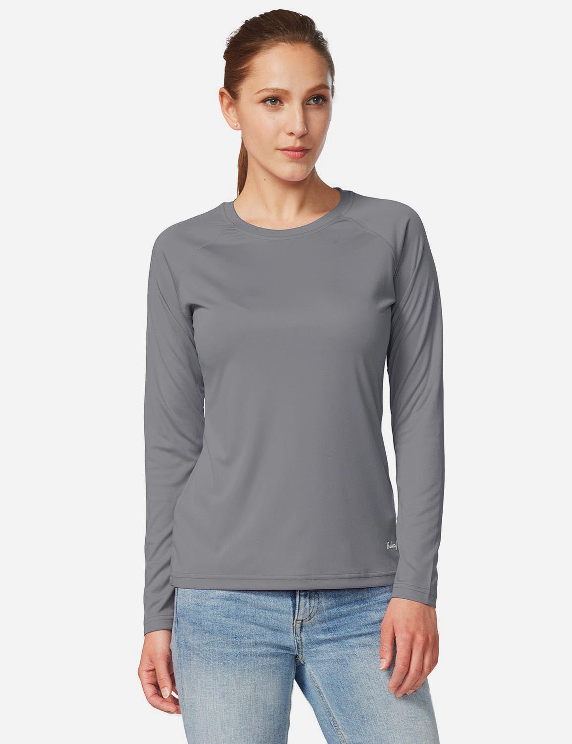 Maglia Donna Protezione Solare Girocollo Maniche Lunghe Raglan