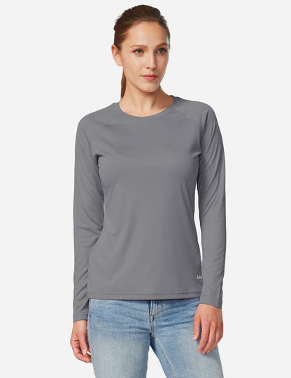 Maglia Donna Protezione Solare Girocollo Maniche Lunghe Raglan
