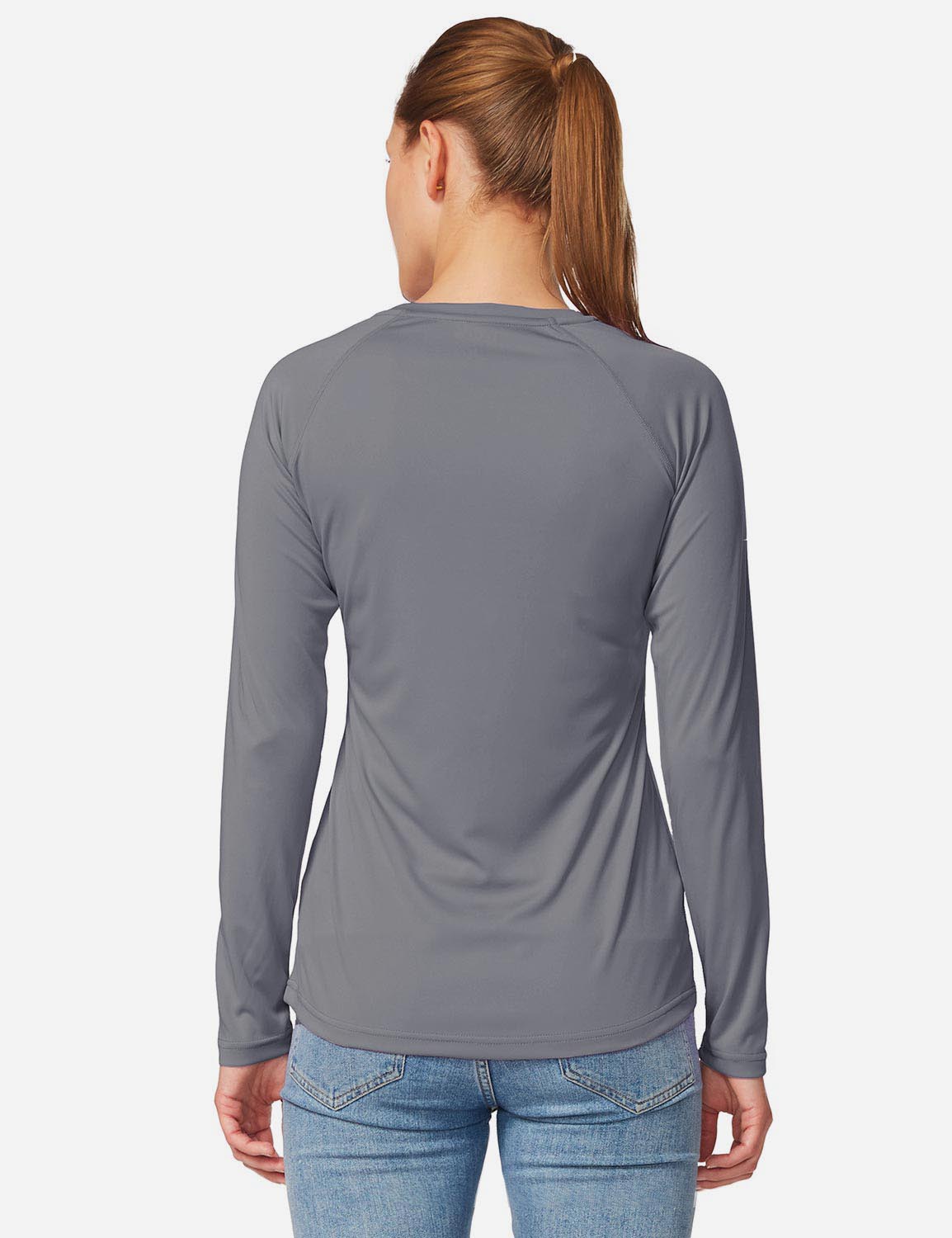 Maglia Donna Protezione Solare Girocollo Maniche Lunghe Raglan