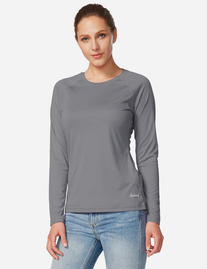 Maglia Donna Protezione Solare Girocollo Maniche Lunghe Raglan