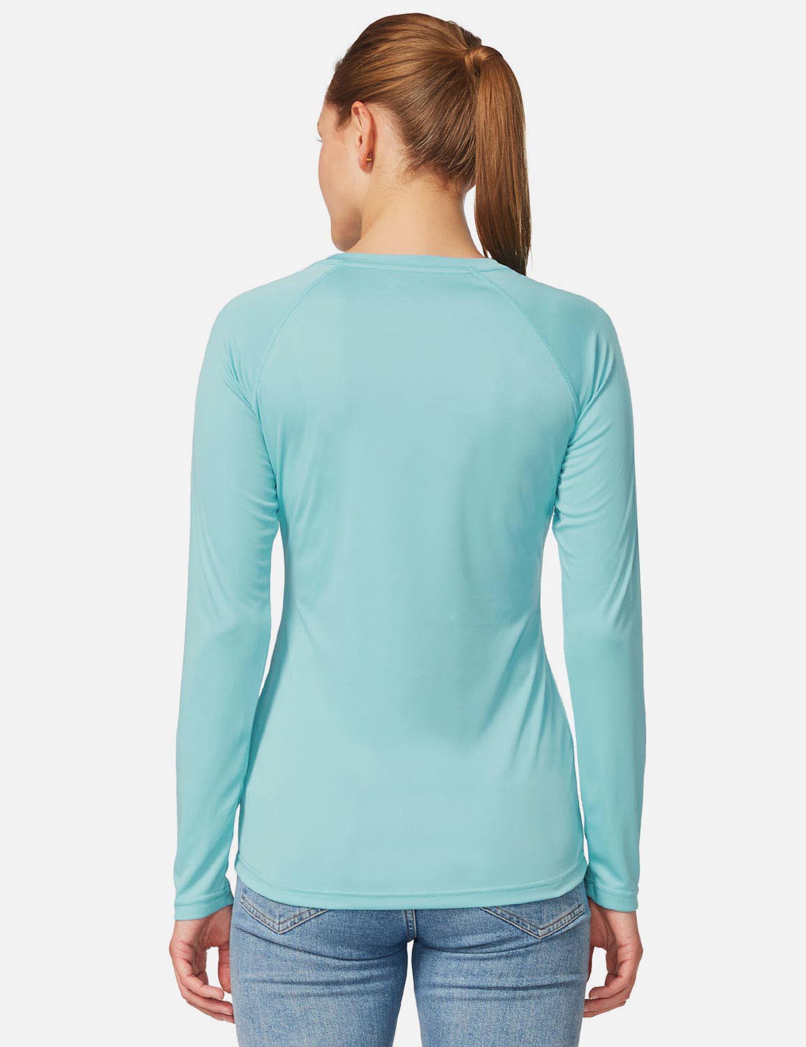 Maglia Donna Protezione Solare Girocollo Maniche Lunghe Raglan