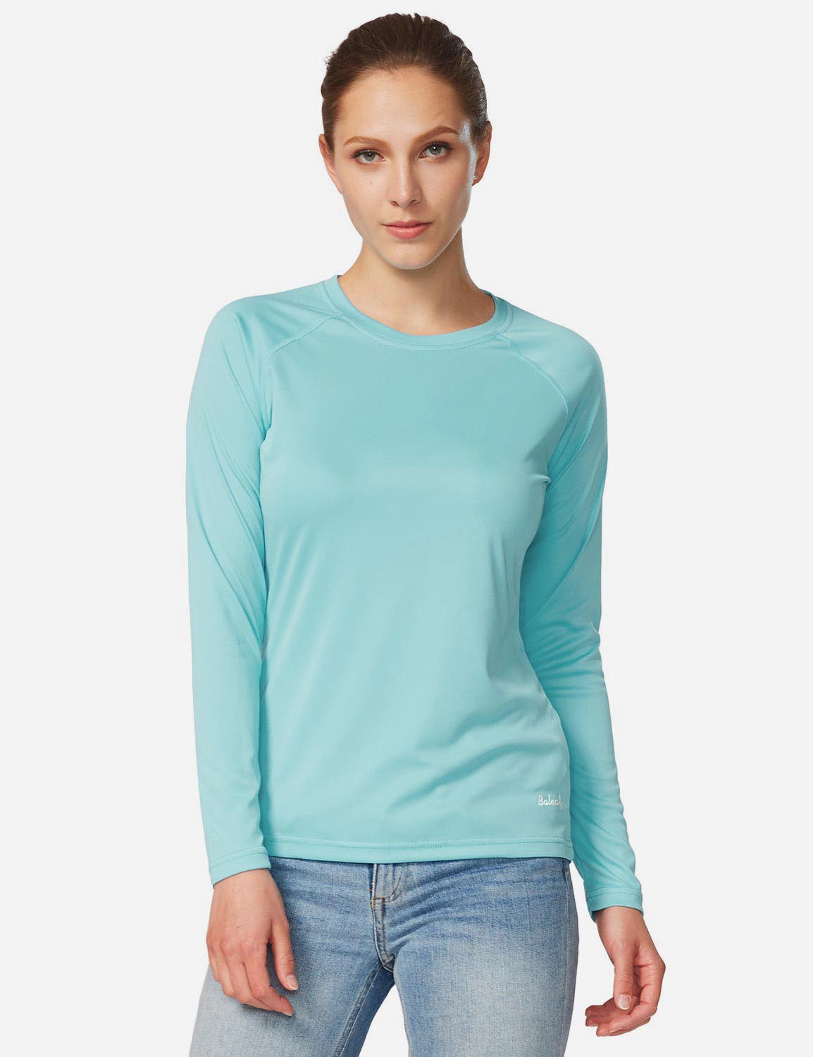 Maglia Donna Protezione Solare Girocollo Maniche Lunghe Raglan