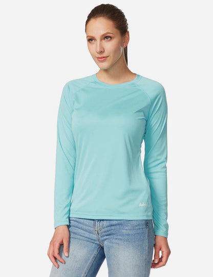 Maglia Donna Protezione Solare Girocollo Maniche Lunghe Raglan