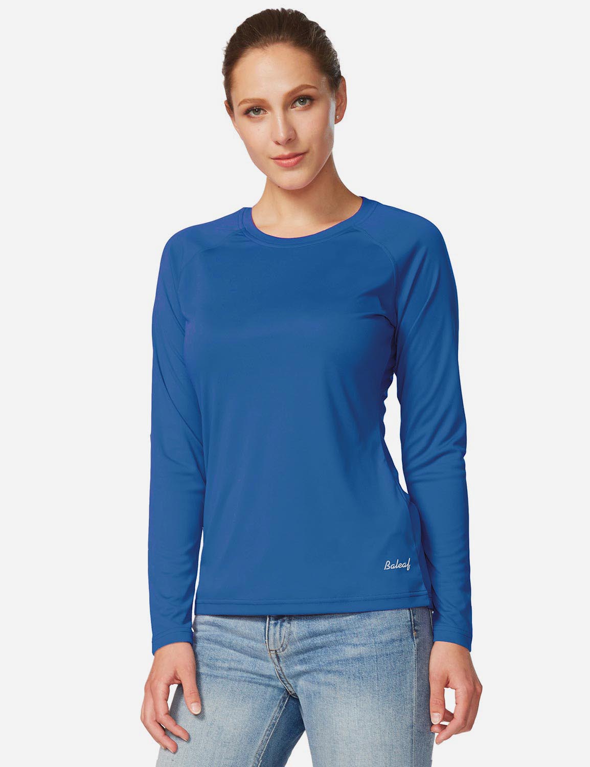 Maglia Donna Protezione Solare Girocollo Maniche Lunghe Raglan